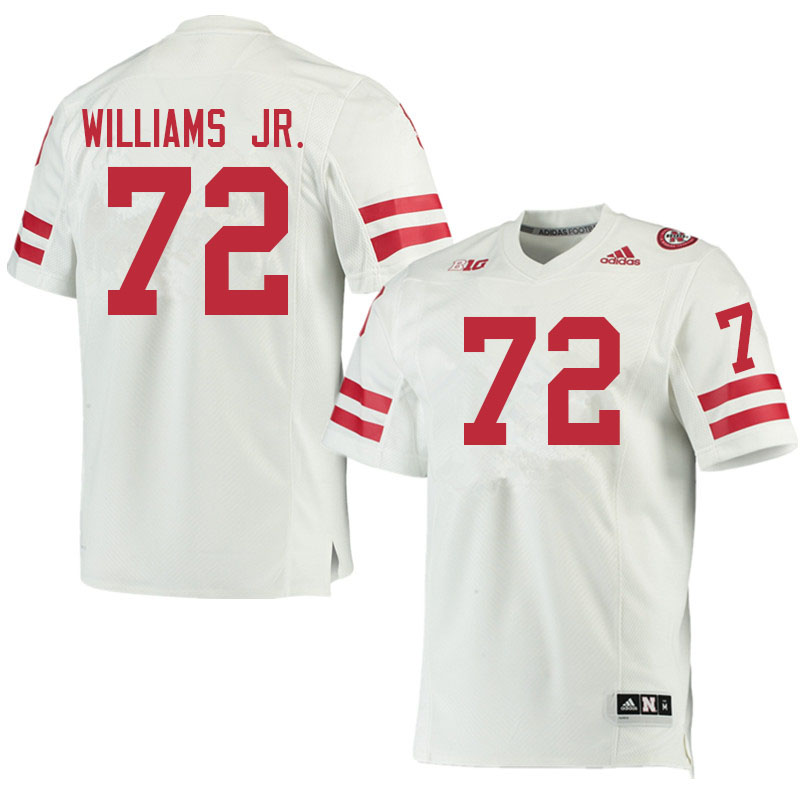 Men #72 Kevin Williams Jr. Nebraska Cornhuskers College Football Jerseys Sale-White